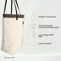 Shopper Tasche Curly CARLOTTA XL in Farbe Coffeegrey aus...